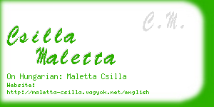 csilla maletta business card